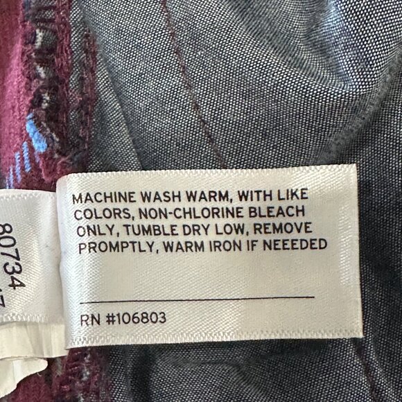 Duluth women’s size 1X heavy purple plaid button front long sleeve shirt - Picture 4 of 6